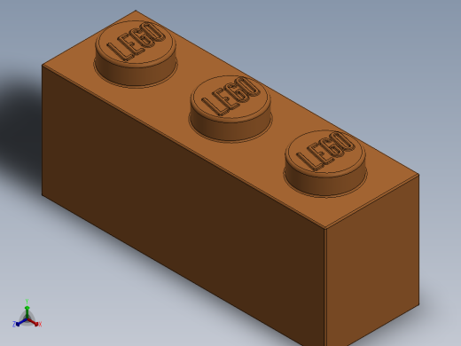 乐高套装 4421基本积木-4118787 - 3622 Bright Orange Brick 1 x 3.SLDPRT