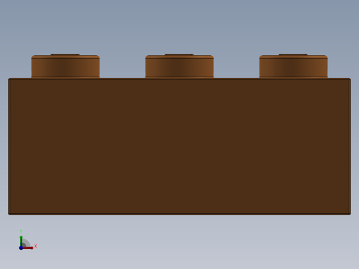 乐高套装 4421基本积木-4118787 - 3622 Bright Orange Brick 1 x 3.SLDPRT前视缩略图