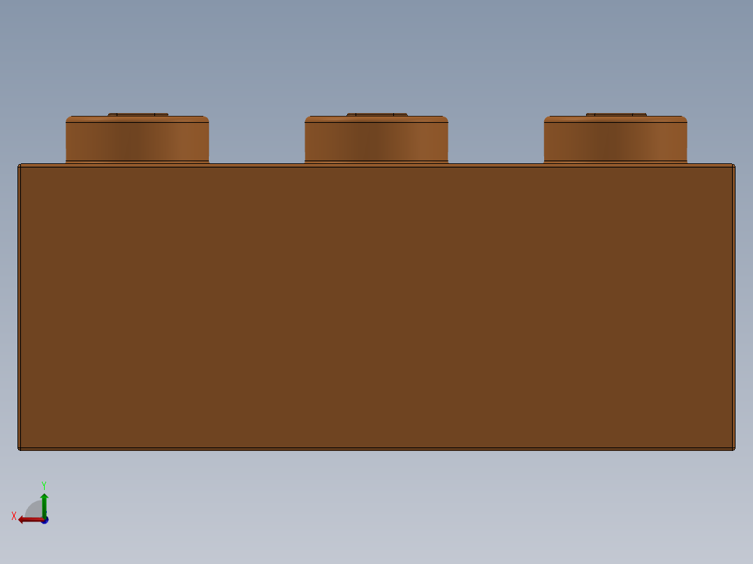 乐高套装 4421基本积木-4118787 - 3622 Bright Orange Brick 1 x 3.SLDPRT后视图