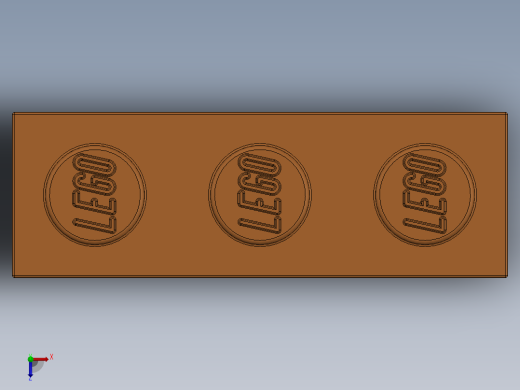 乐高套装 4421基本积木-4118787 - 3622 Bright Orange Brick 1 x 3.SLDPRT俯视缩略图