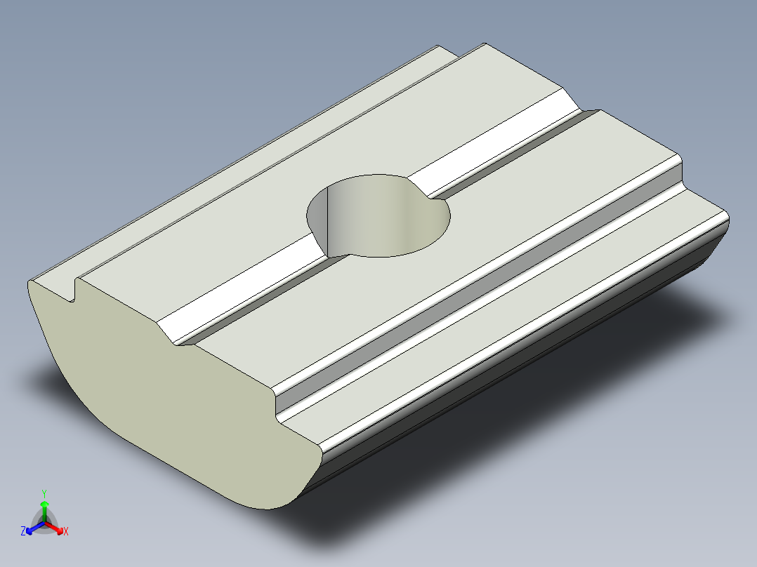 型材-BR 8 SLOT M5 SWIVEL-IN SLIDE BLOCK KJN529319主视图