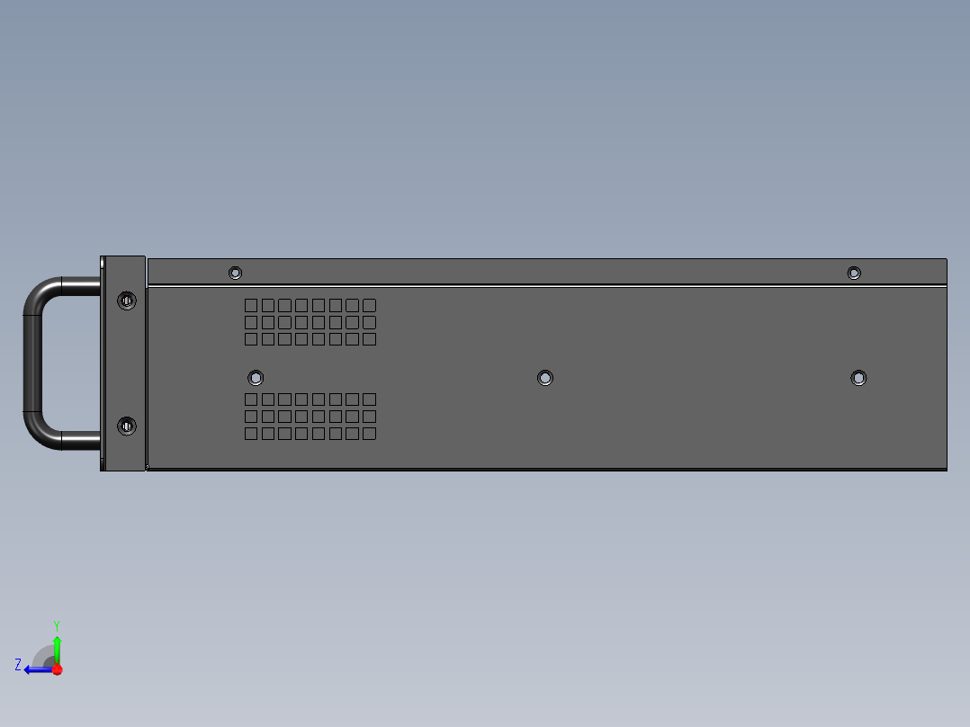 2U机箱深度350mm-ATX主板尺寸＜244-244右视图
