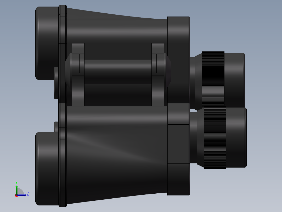 普通军用望远镜左视图