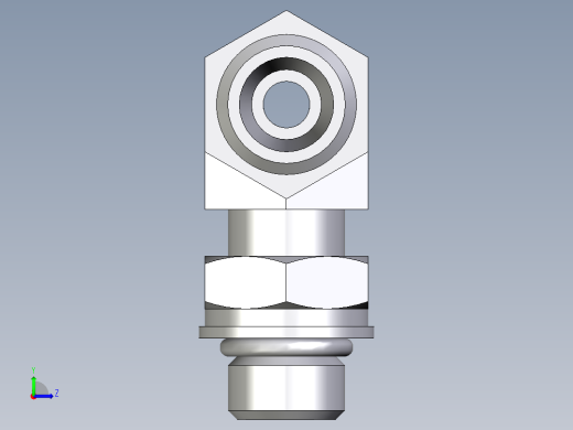 卡套式工业通用硬管接头EO_Adjustable_locknut_branch_tee_TEE06LMOROMDCF左视缩略图
