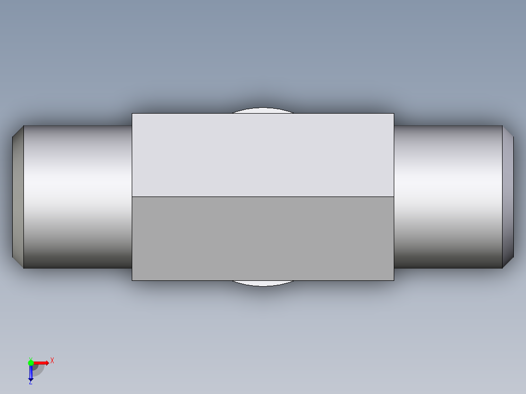 卡套式工业通用硬管接头EO_Adjustable_locknut_branch_tee_TEE06LMOROMDCF俯视图