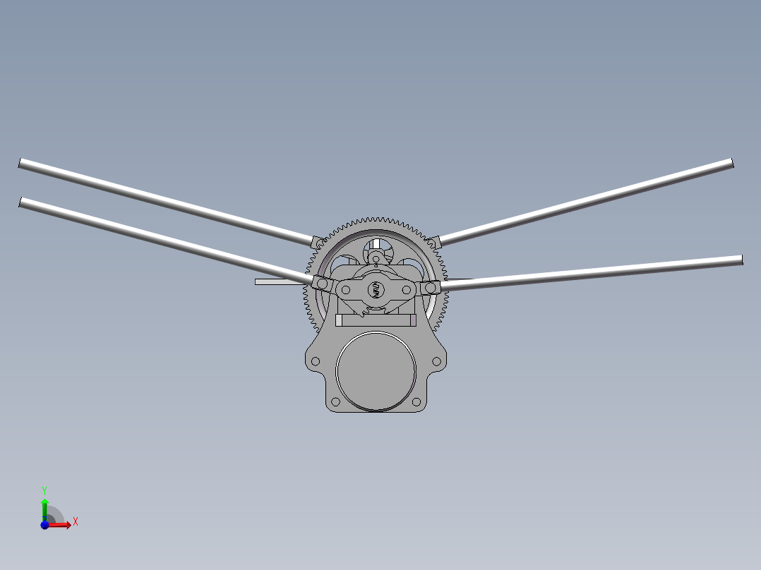 双翼扑翼机前视图