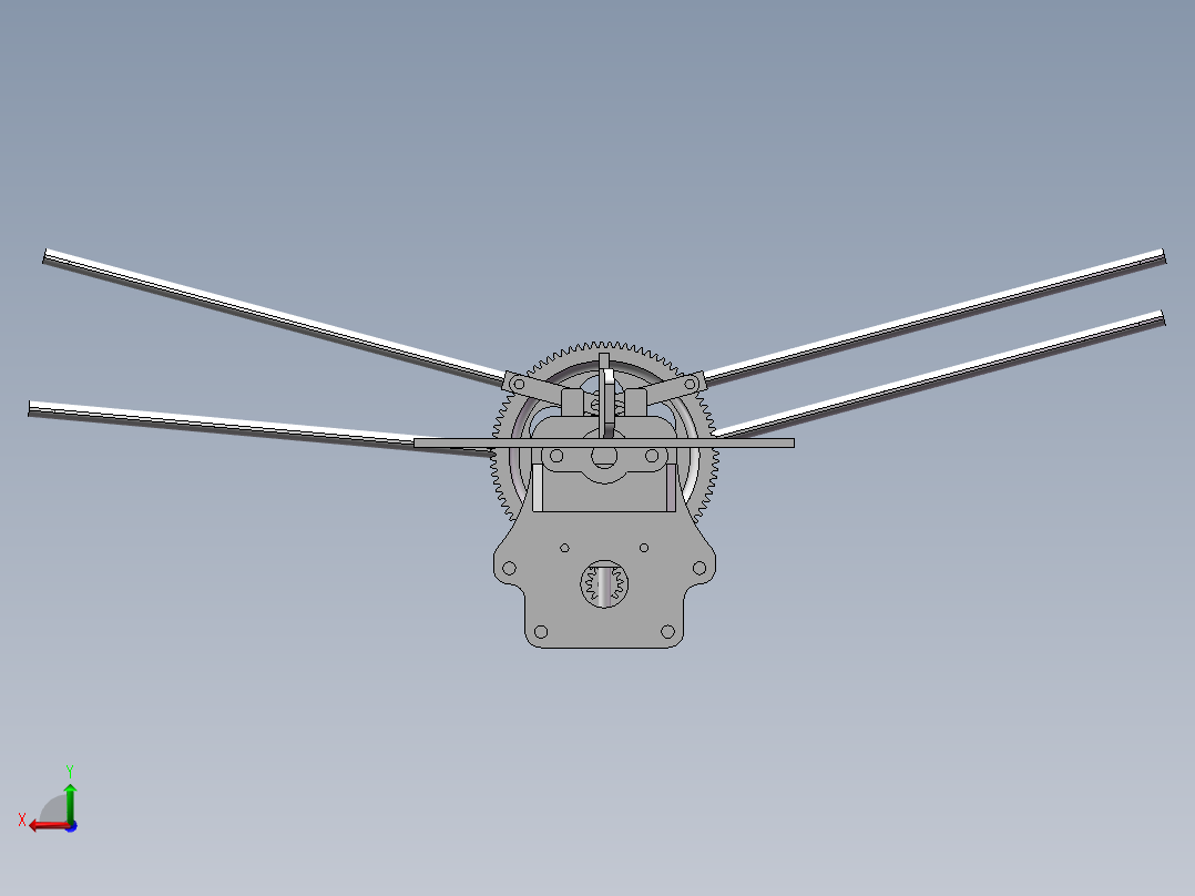 双翼扑翼机后视图