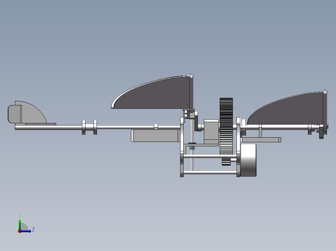 双翼扑翼机左视图
