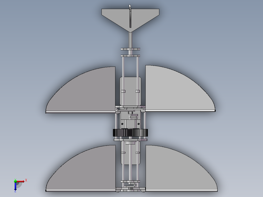 双翼扑翼机俯视图