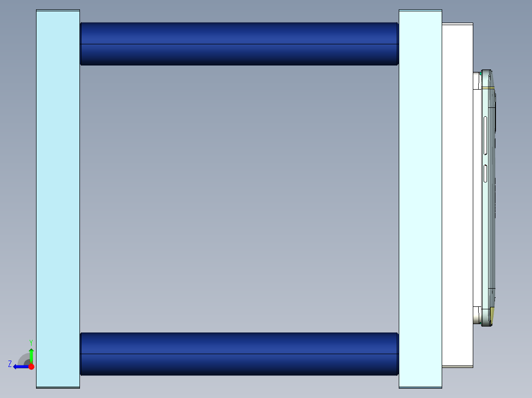 X780笔记本CNC工装夹具三维模型-CNC4-1右视图