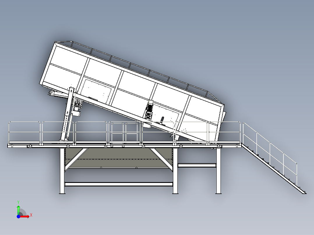 垃圾分类筛选机前视图