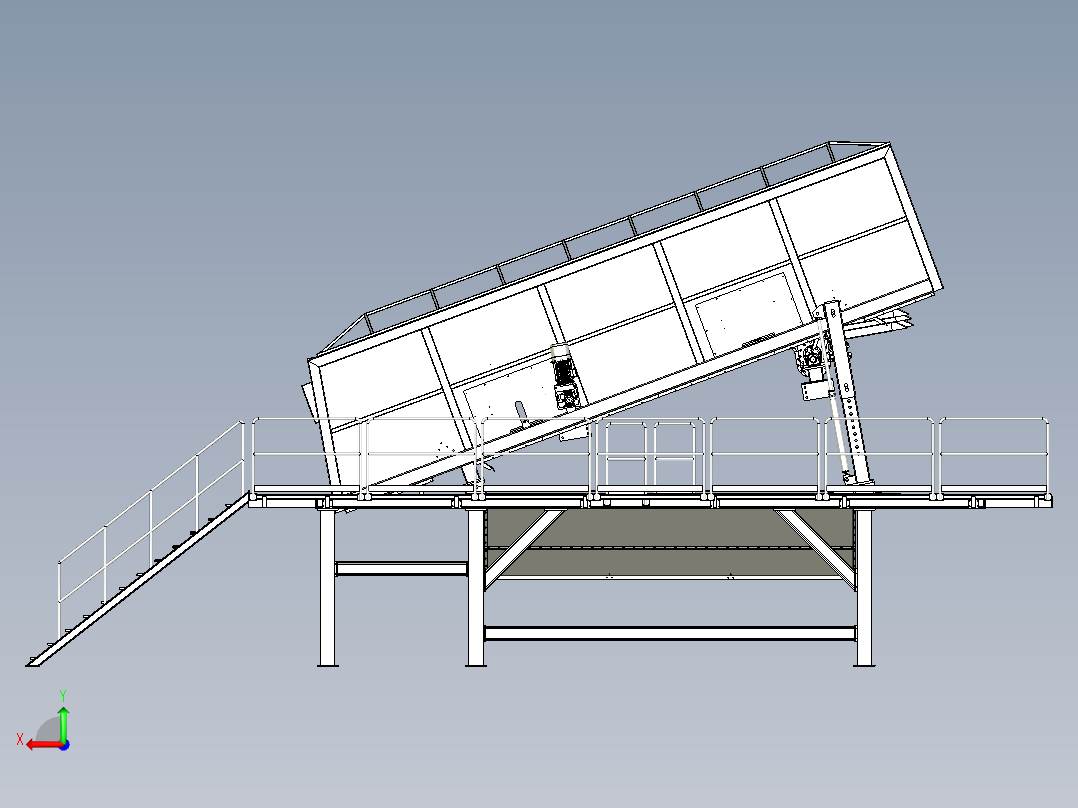 垃圾分类筛选机后视图