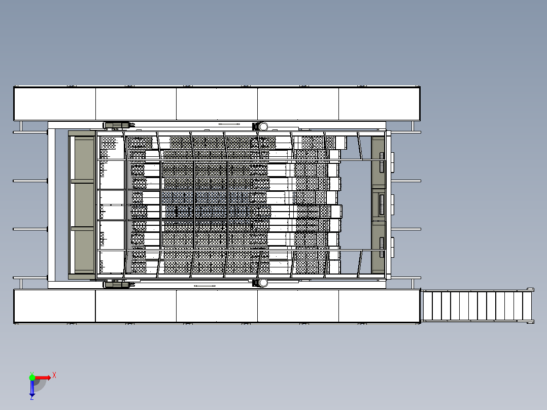垃圾分类筛选机俯视图