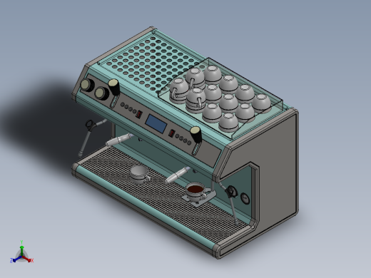 咖啡机正等轴测缩略图