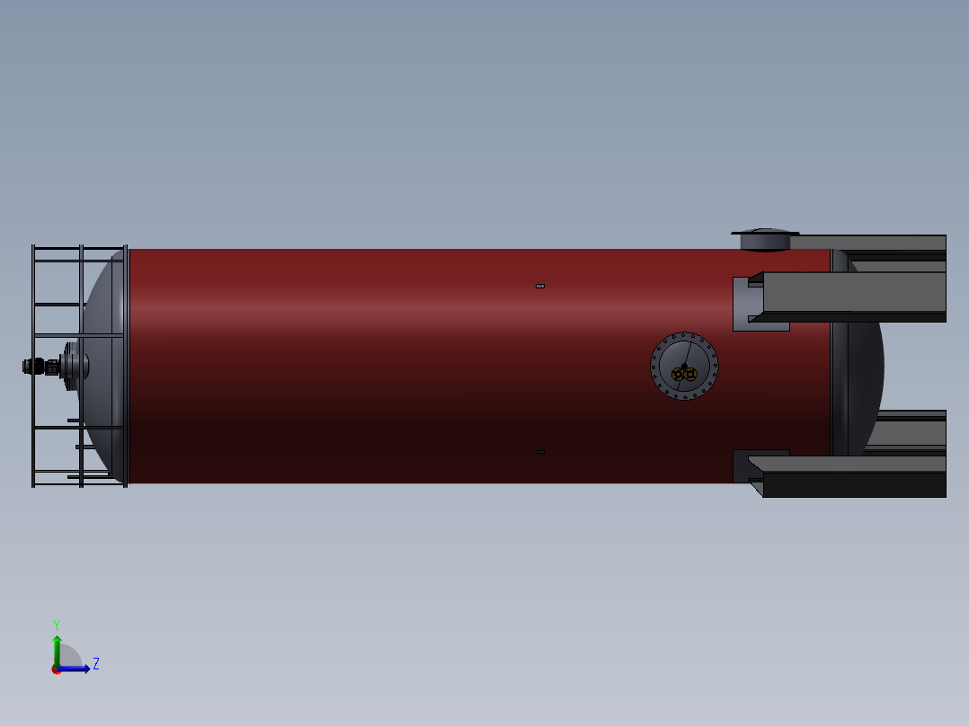 压力容积、立式储油罐左视图