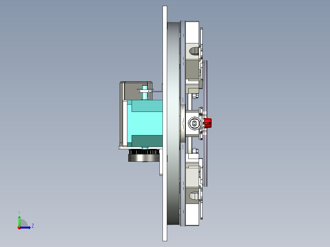 旋转夹紧 旋转自动夹紧装置 分割器旋转机构左视图