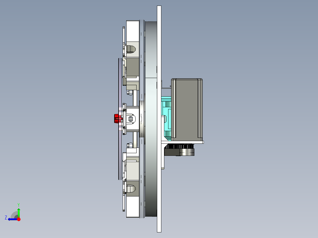 旋转夹紧 旋转自动夹紧装置 分割器旋转机构右视图