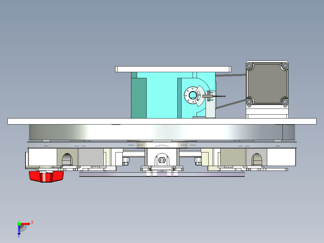 旋转夹紧 旋转自动夹紧装置 分割器旋转机构俯视图