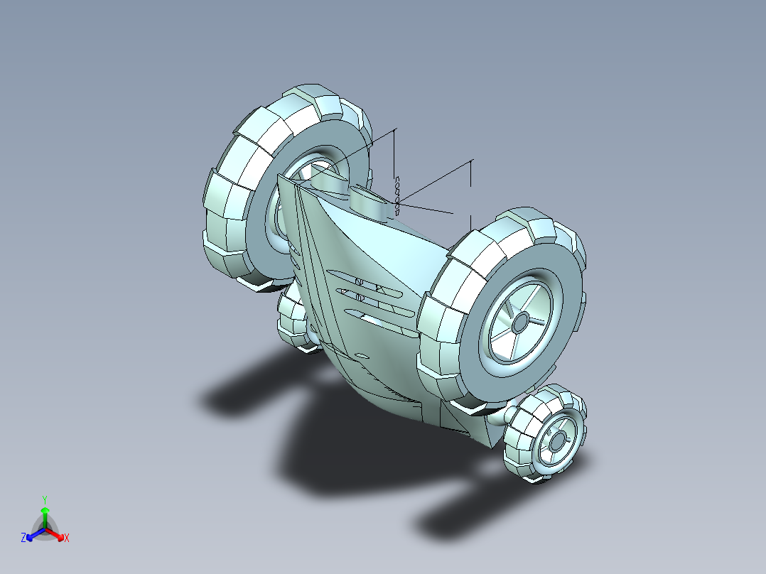B3003923-地狱骑行汽车正等轴测图