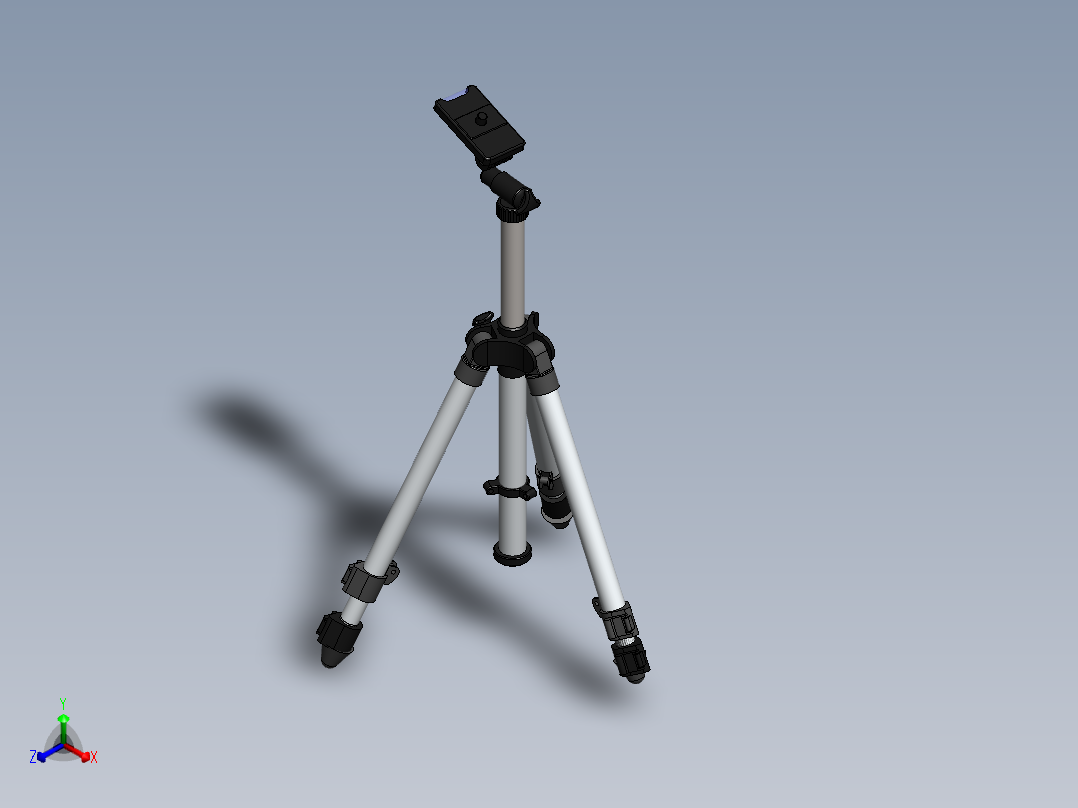 三脚架(6)正等轴测图