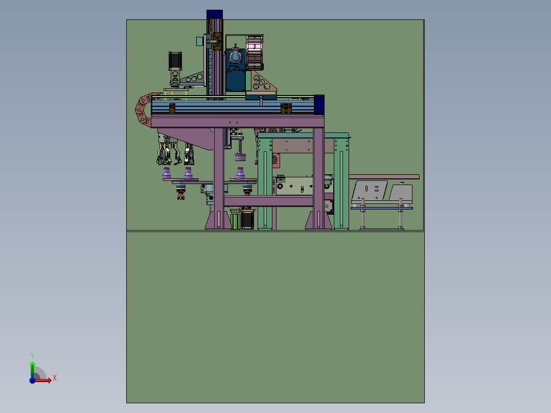 橡胶软垫自动组装检测设备前视图