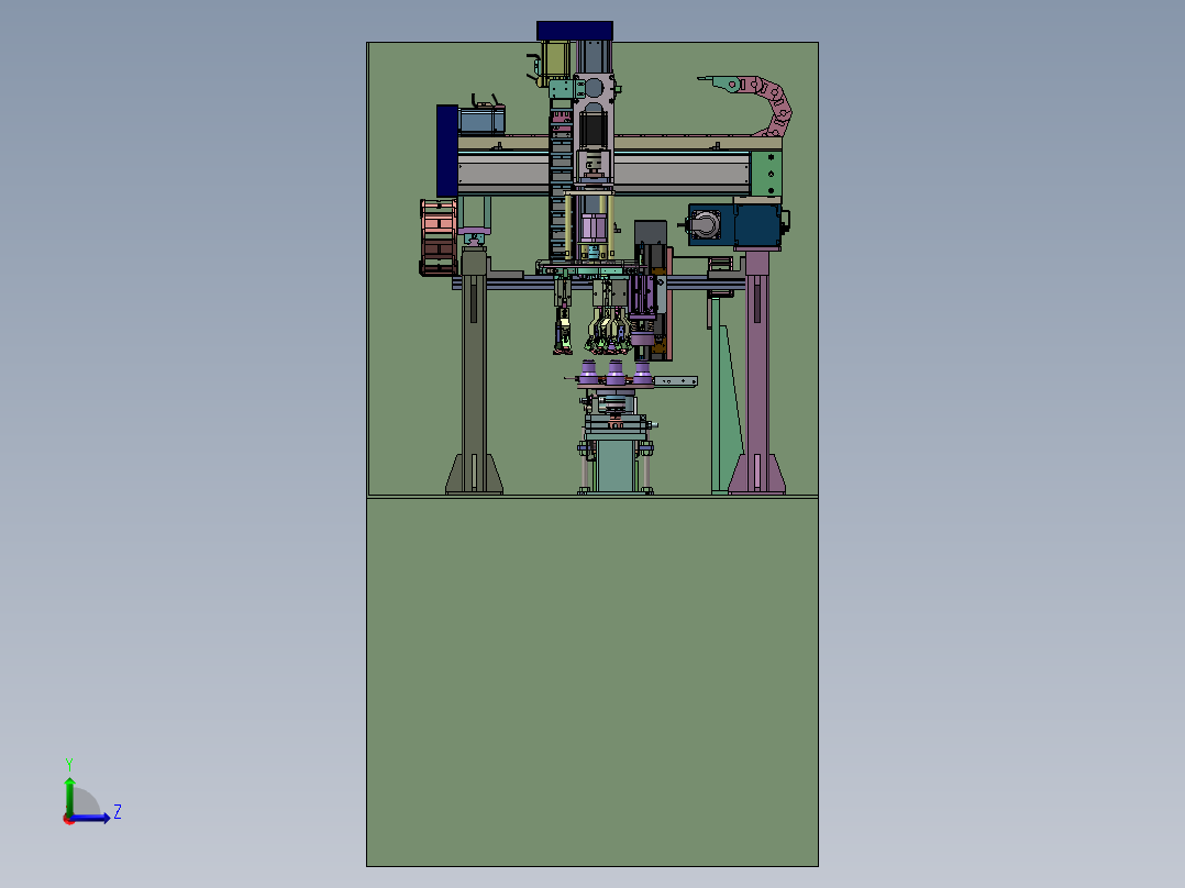 橡胶软垫自动组装检测设备左视图