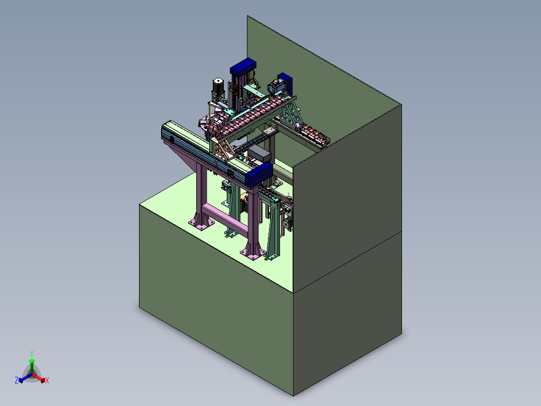 橡胶软垫自动组装检测设备正等轴测图