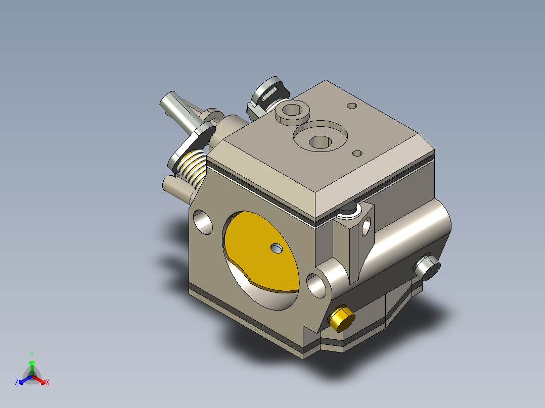 A0003663-完全详细的STHIL HD19D化油器正等轴测图