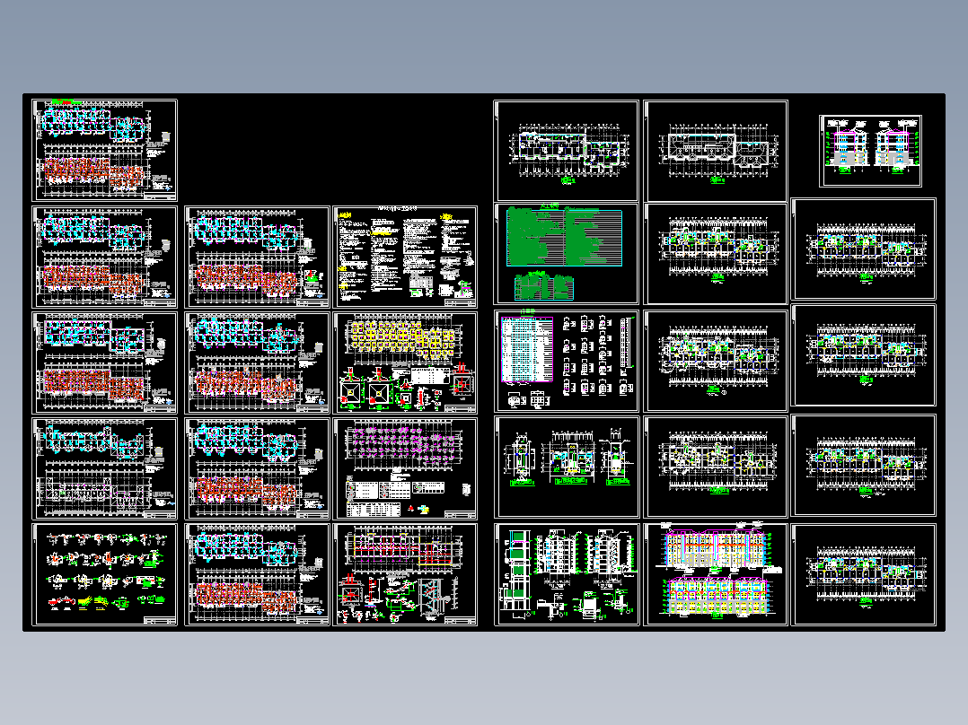 某异形柱框架住宅建筑结构设计图