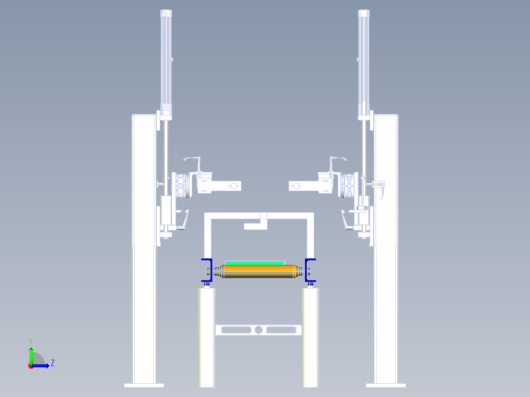 PCB板双面检测生产线左视图