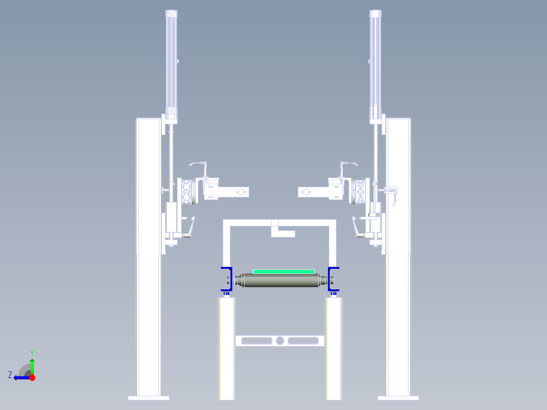 PCB板双面检测生产线右视图