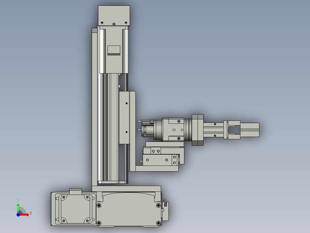 卡片翻转传送机械手前视图