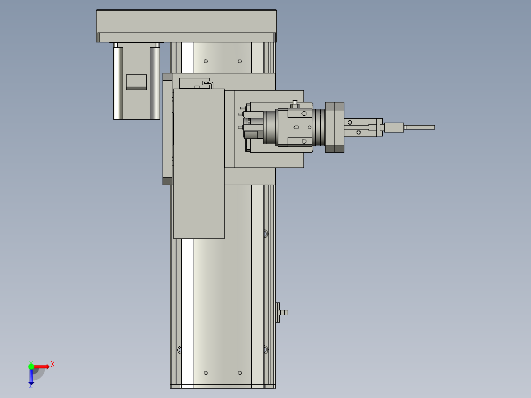 卡片翻转传送机械手俯视图