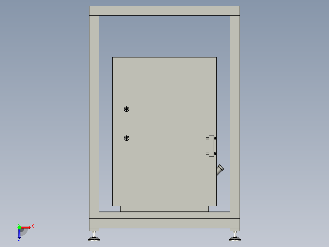 液压站油冷机组件俯视图
