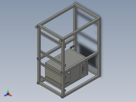 液压站油冷机组件正等轴测缩略图