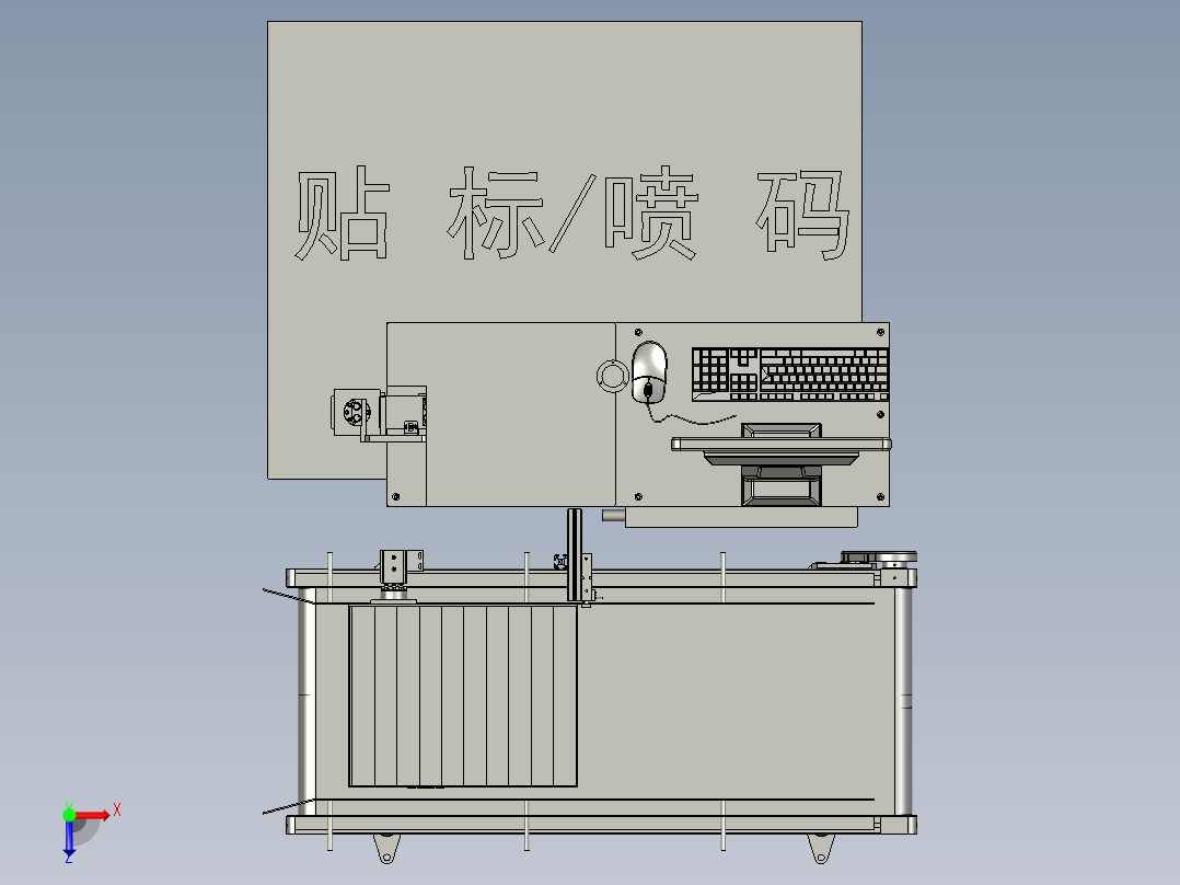贴标示意俯视图
