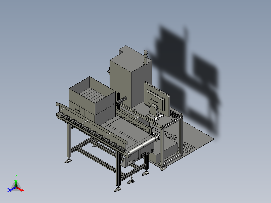 贴标示意正等轴测图