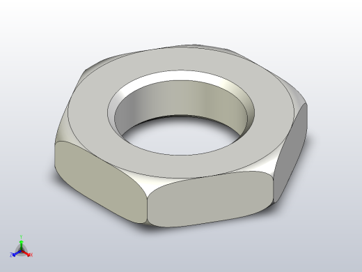 薄锁紧螺母-包含所有配置的Solidworks零件文件2