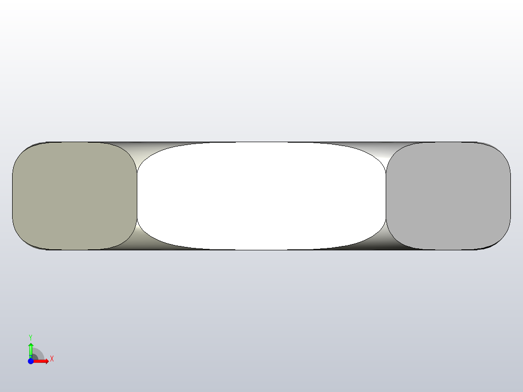 薄锁紧螺母-包含所有配置的Solidworks零件文件2前视图
