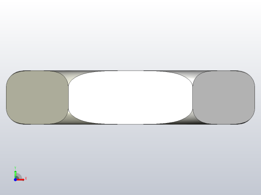 薄锁紧螺母-包含所有配置的Solidworks零件文件2前视缩略图