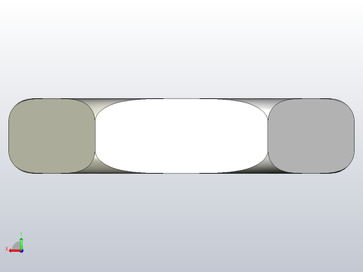 薄锁紧螺母-包含所有配置的Solidworks零件文件2后视缩略图