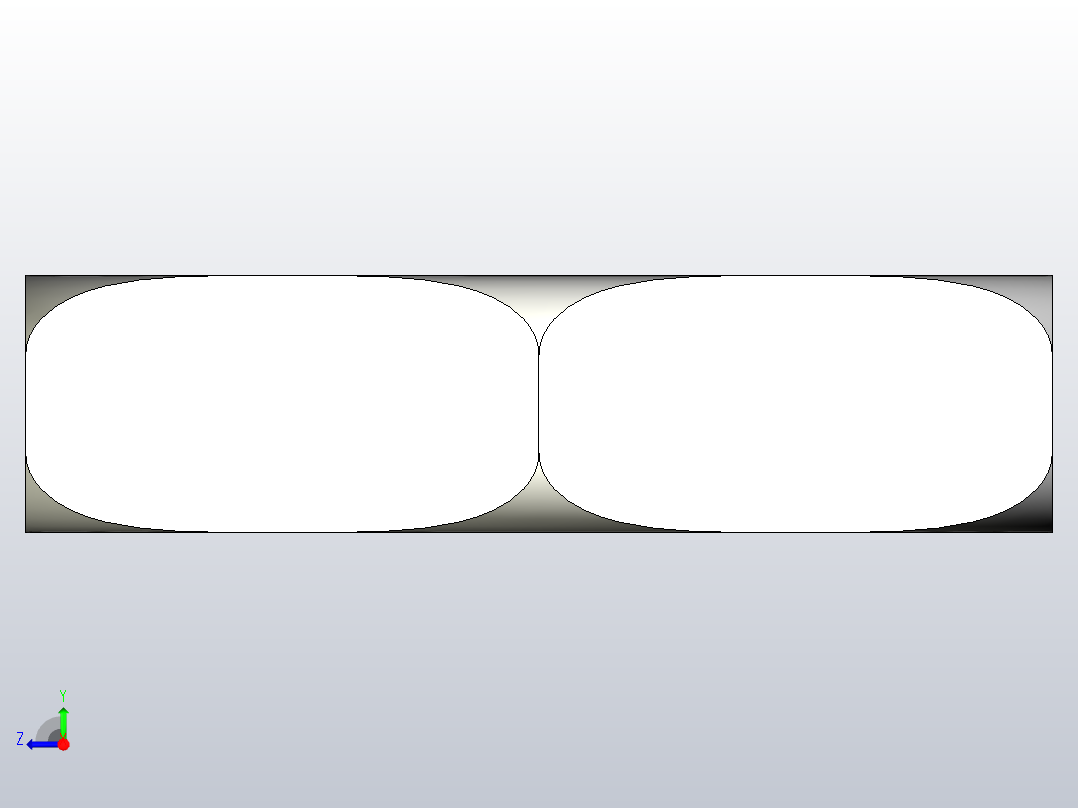 薄锁紧螺母-包含所有配置的Solidworks零件文件2右视图