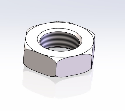 薄锁紧螺母-包含所有配置的Solidworks零件文件2