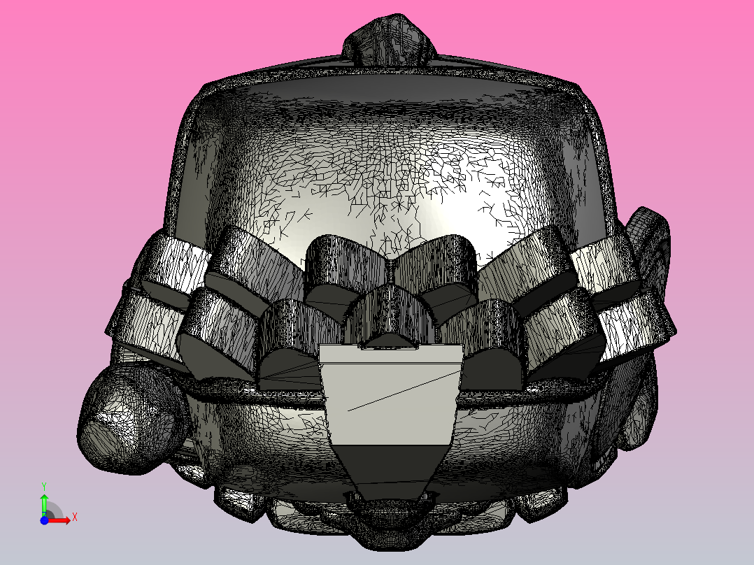 阿兹特克人（Aztec）首领 3D模型 stl文件前视图