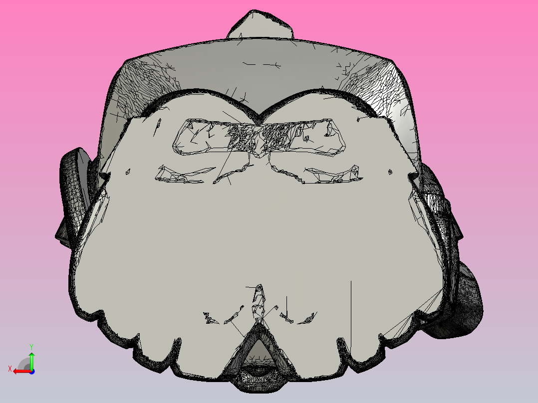 阿兹特克人（Aztec）首领 3D模型 stl文件后视图