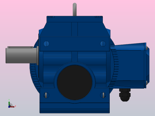 S57底脚轴伸式安装斜齿-蜗轮蜗杆减速机S57-YV0.55-6P-35.2-M1-0°-B前视缩略图