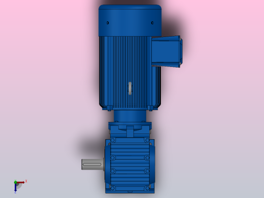 S57底脚轴伸式安装斜齿-蜗轮蜗杆减速机S57-YV0.55-6P-35.2-M1-0°-B俯视缩略图