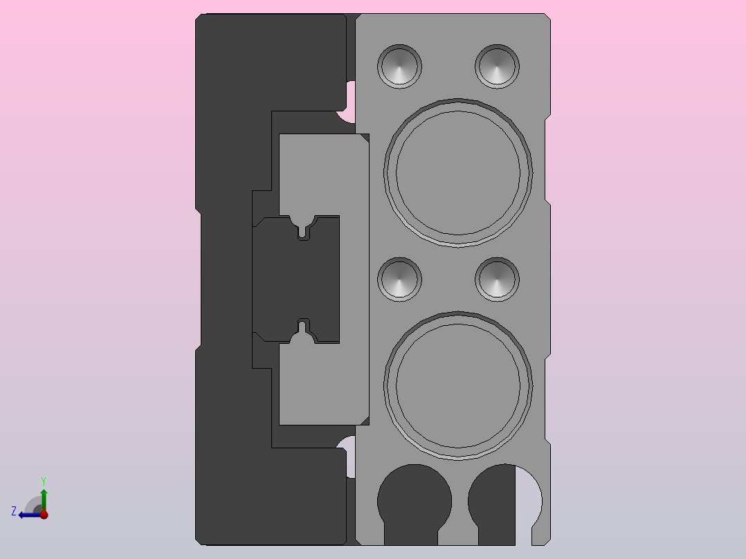 气缸HLQ6X30S右视图