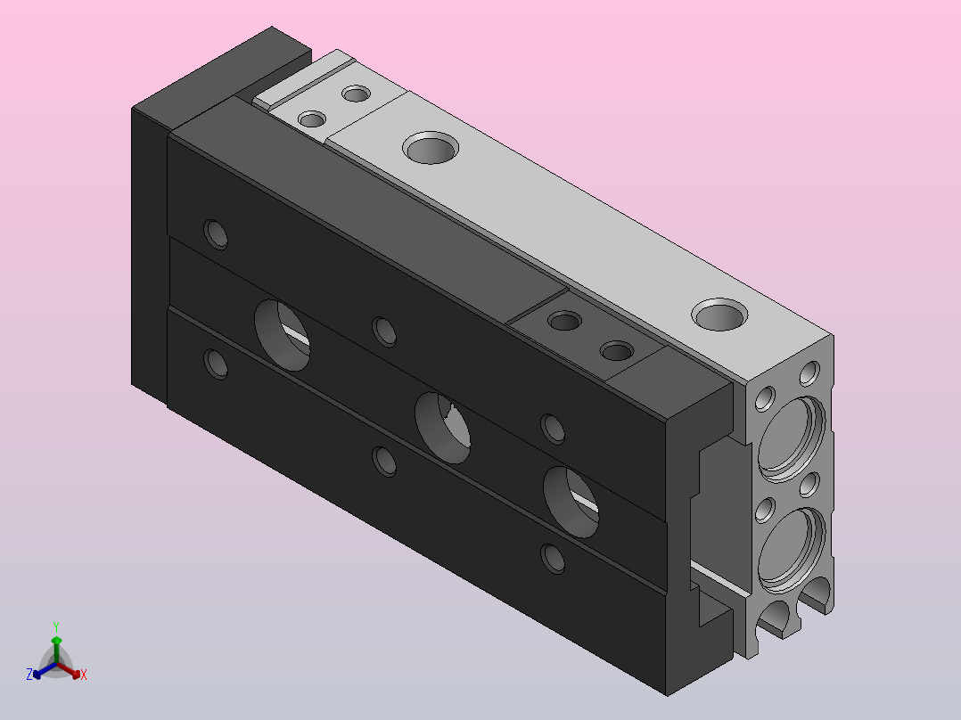 气缸HLQ6X30S正等轴测图