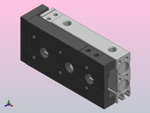 气缸HLQ6X30S正等轴测缩略图